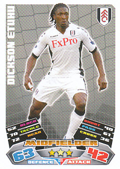 Dickson Etuhu Fulham 2011/12 Topps Match Attax #120